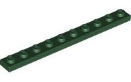 Plate 1 x 10 in Dark Green