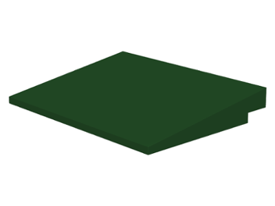 Brick Sloped 10° 6 x 8 in Dark Green