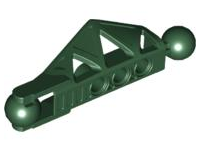 Large Figure Skeletal, Limb, with 2 Ball Joints, and 3 Holes (Rahkshi) in Dark Green