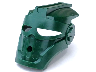 Large Figure Mask Mahiki (Toa Metru) in Dark Green