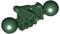 Large Figure Skeletal, Limb, with 2 Ball Joints, and Hole (Toa Metru) in Dark Green
