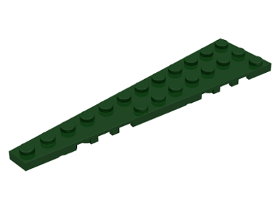 Wedge Plate 12 x 3 Left in Dark Green