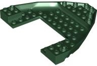Boat Hull Section, Brick 10 x 12 x 1 with 4 x 6 Cutout in Dark Green
