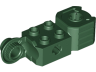 Technic Brick Special 2 x 2 with Axle Hole, Rotation Joint Ball Half [Vertical Side], Vertical Axle Hole End in Dark Green