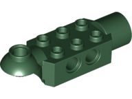 Technic Brick Special 2 x 3 with Pin Holes, Rotation Joint Ball Half [Horizontal Top], Rotation Joint Socket in Dark Green