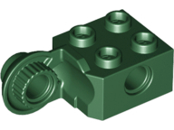 Technic Brick Special 2 x 2 with Pin Hole, Rotation Joint Ball Half [Vertical Side] in Dark Green
