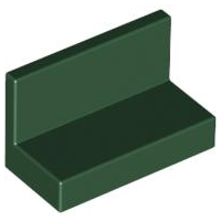 Panel 1 x 2 x 1 [Square Corners] in Dark Green