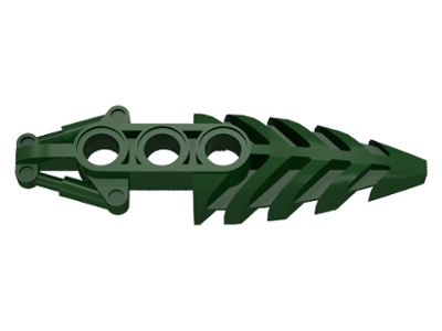 Large Figure Foot, with 3 Holes, Visorak in Dark Green