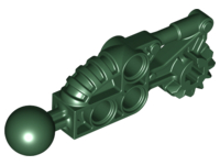 Large Figure Skeletal, Limb, with Ball Joint, and Gear with Axle Hole (Toa Hordika) in Dark Green