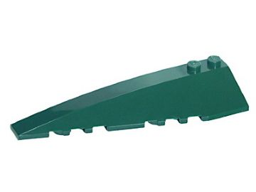 Brick Wedged, Curved 10 x 3 Left in Dark Green