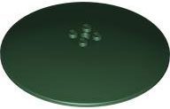 Dish 10 x 10 Inverted (Radar) with Solid Studs in Dark Green