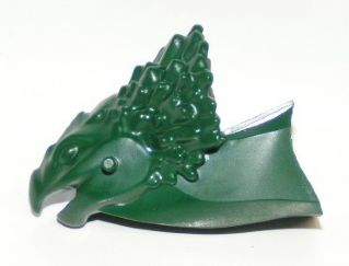 Creature Body Part, Varactyl Head, 'Boga' in Dark Green