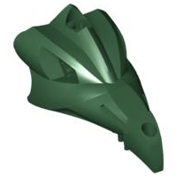 Creature Body Part, Dragon Head Upper Jaw Beaked in Dark Green
