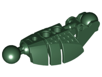 Large Figure Skeletal, Limb, Plated with 2 Ball Joints (Piraka) in Dark Green
