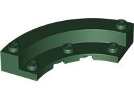 Brick Round Corner 5 x 5 Macaroni with 1/3 Inner Side in Dark Green