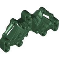 Large Figure Skeletal, Torso, Upper, with 9 Holes (Mahri Kongu) in Dark Green