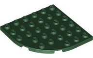 Plate Round Corner 6 x 6 in Dark Green