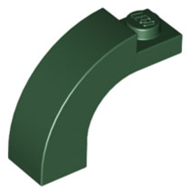 Brick Arch 1 x 3 x 2 Curved Top in Dark Green