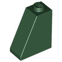 Brick Sloped 65° 2 x 1 x 2 in Dark Green