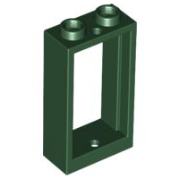 Window 1 x 2 x 3 Flat Front in Dark Green
