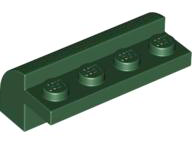 Brick Curved 2 x 4 x 1 1/3 in Dark Green