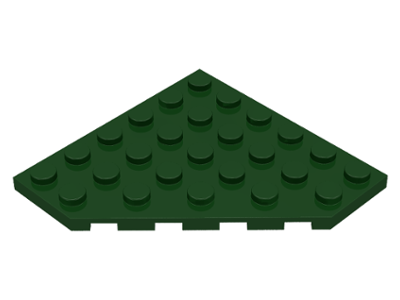 Wedge Plate 6 x 6 Cut Corner in Dark Green