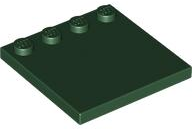Plate Special 4 x 4, Studs on One Edge Plain] in Dark Green