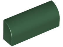 Brick Curved 1 x 4 x 1 1/3 No Studs in Dark Green