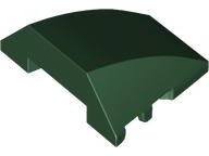 Brick Wedged, Curved 4 x 3 No Studs [Plain] in Dark Green