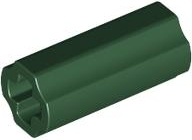 Technic Axle Connector Smooth [with x Hole + Orientation] in Dark Green