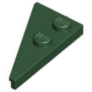 Wedge Plate 2 x 4 27° Right in Dark Green