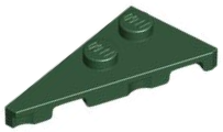 Wedge Plate 2 x 4 27° Left in Dark Green