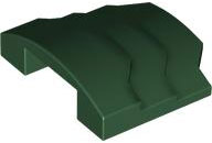 Brick Curved 4 x 3 with 3 Layers, 1 x 3 Cutout on Underside in Dark Green