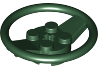 Steering Wheel with 4 Studs on Center in Dark Green