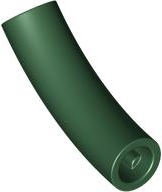 Brick Round 1 x 1 D. Tube with 45° Elbow and Axle Holes (Crossholes) at Each End in Dark Green