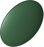 Shield Round Bowed [Plain] in Dark Green