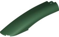 Brick Round, Curved 10 x 2 x 2 with Rounded End Left in Dark Green