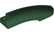 Brick Round, Curved 10 x 2 x 2 with Rounded End Right in Dark Green