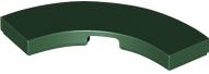 Tile 3 x 3 Curved, Macaroni in Dark Green