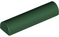 Brick Curved 1 x 4 x 2/3 Double, No Studs in Dark Green