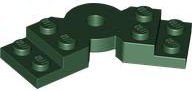 Plate Angled 2 x 2 with Step and Hole in Center in Dark Green
