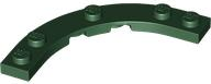 Plate Round Corner 5 x 5 with 4 x 4 Round Cutout in Dark Green