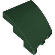 Brick Wedged, Curved 3 x 2 with Stud Notch Left in Dark Green