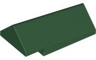 Brick Sloped 45° 2 x 4 x 1 1/3 Double in Dark Green