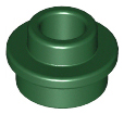 Plate Round 1 x 1 with Open Stud in Dark Green