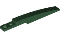Brick Curved 10 x 1 [Symmetric Inside Ridges] in Dark Green