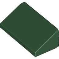 Brick Sloped 30° 1 x 2 x 2/3 in Dark Green