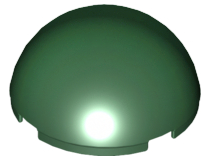 Dome Hemisphere 4 x 4 in Dark Green