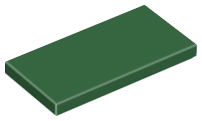 Tile 2 x 4 with Groove in Dark Green