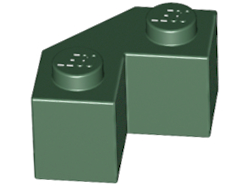 Brick Wedged 2 x 2 Facet in Dark Green